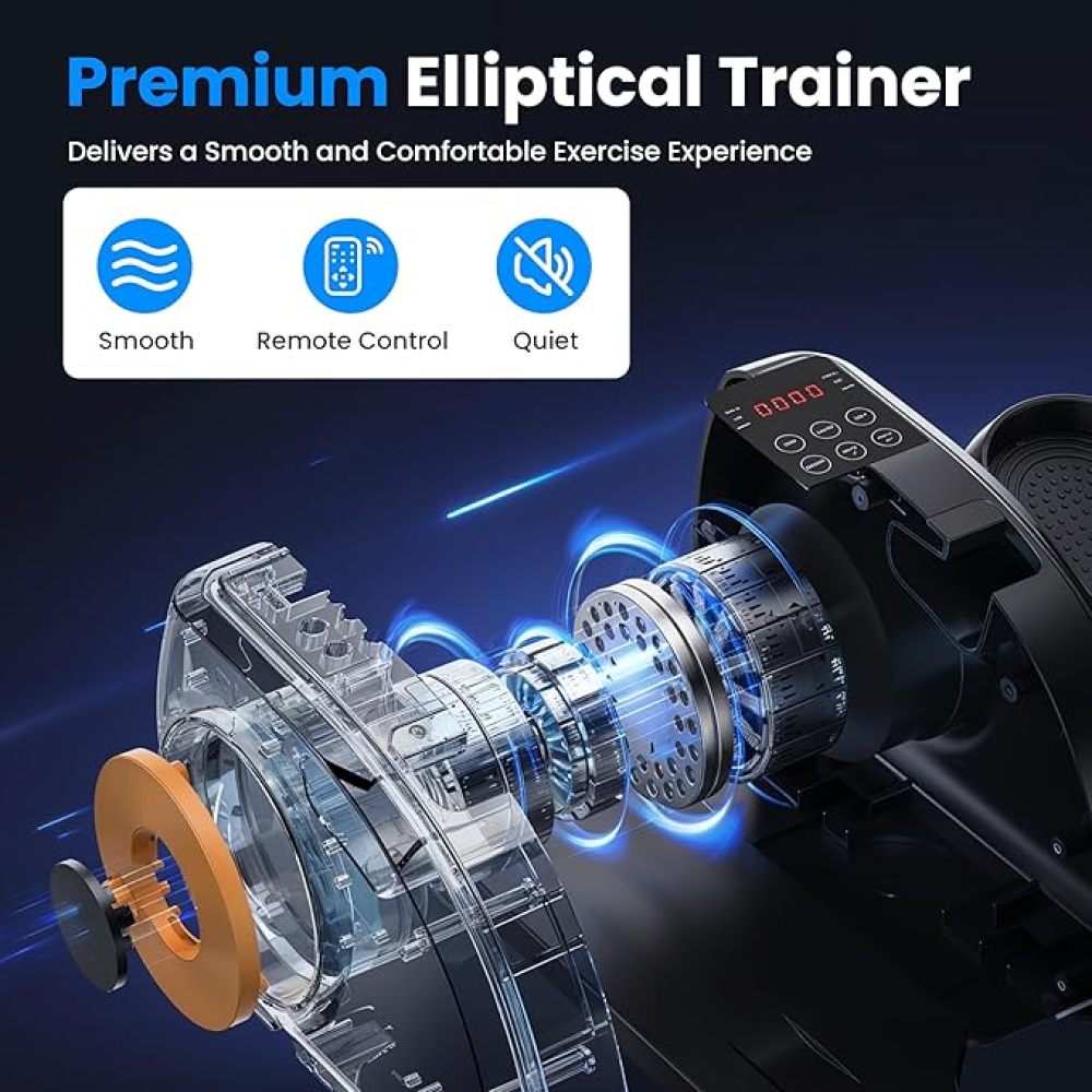 Under Desk Elliptical Machine with Remote Control