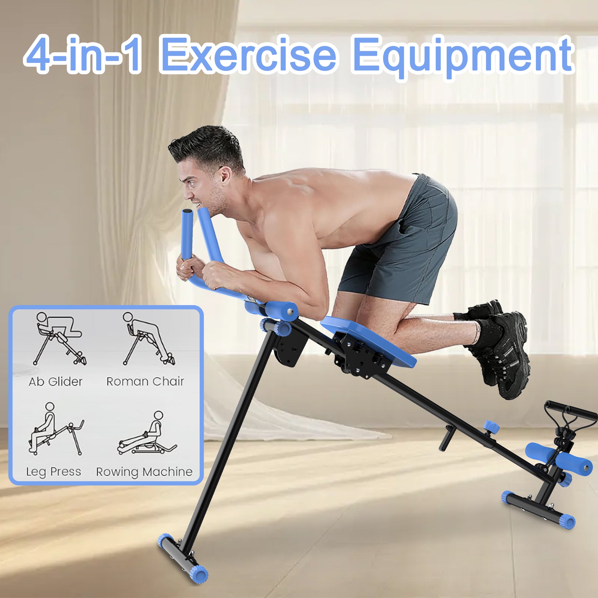 4-in-1 Ab Workout Exercise Equipment