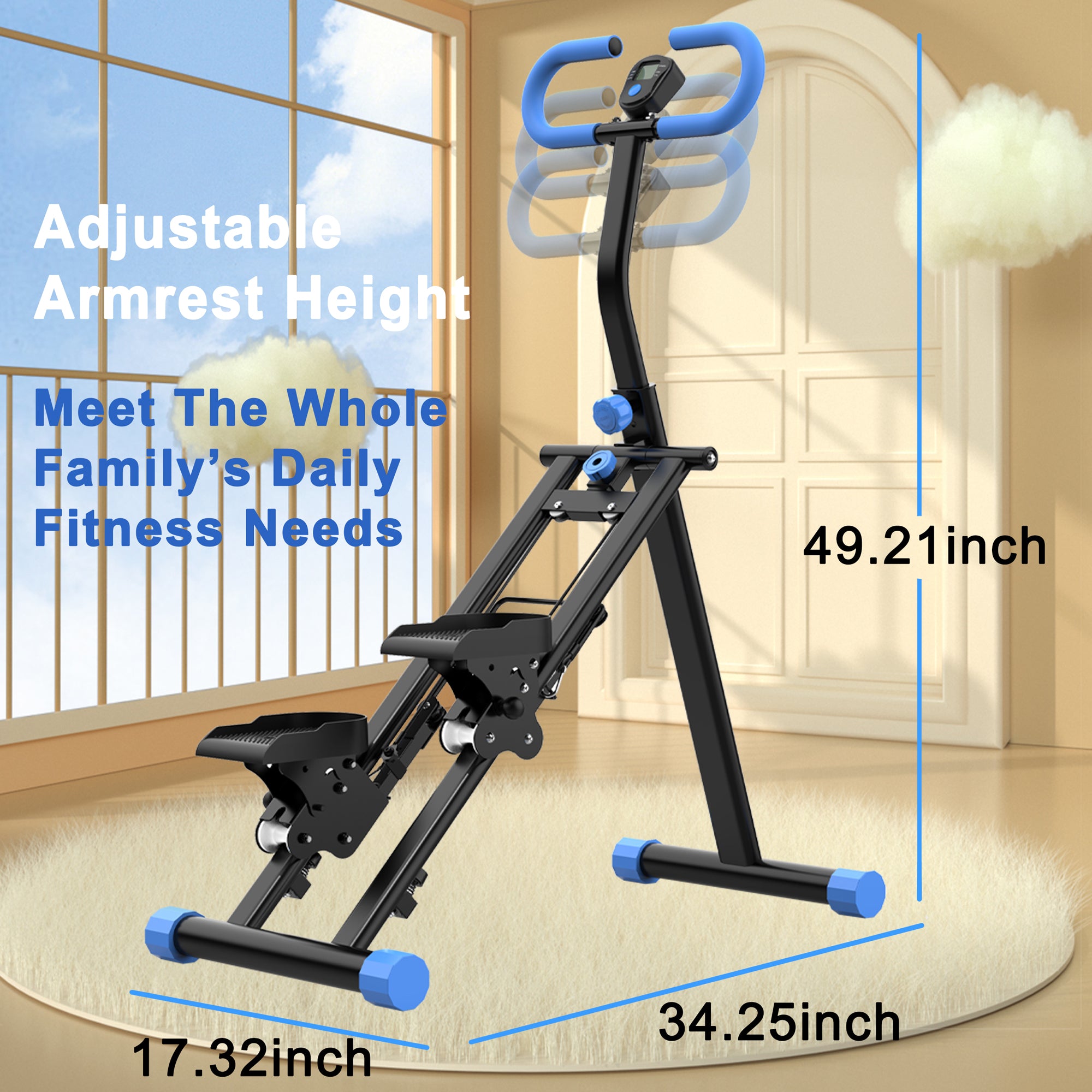 Folding Vertical Cardio Exercise Climber
