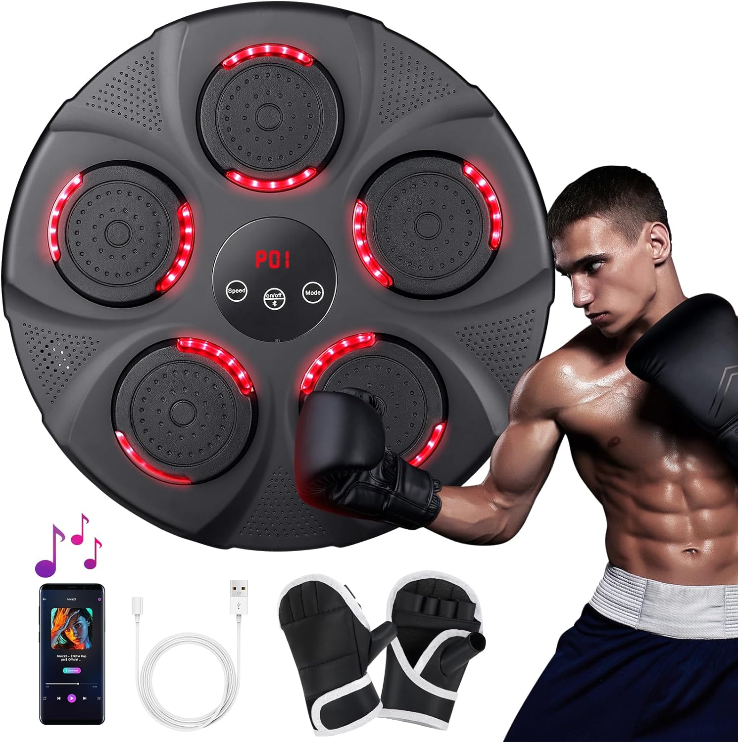 Music Boxing Machine with Boxing Gloves