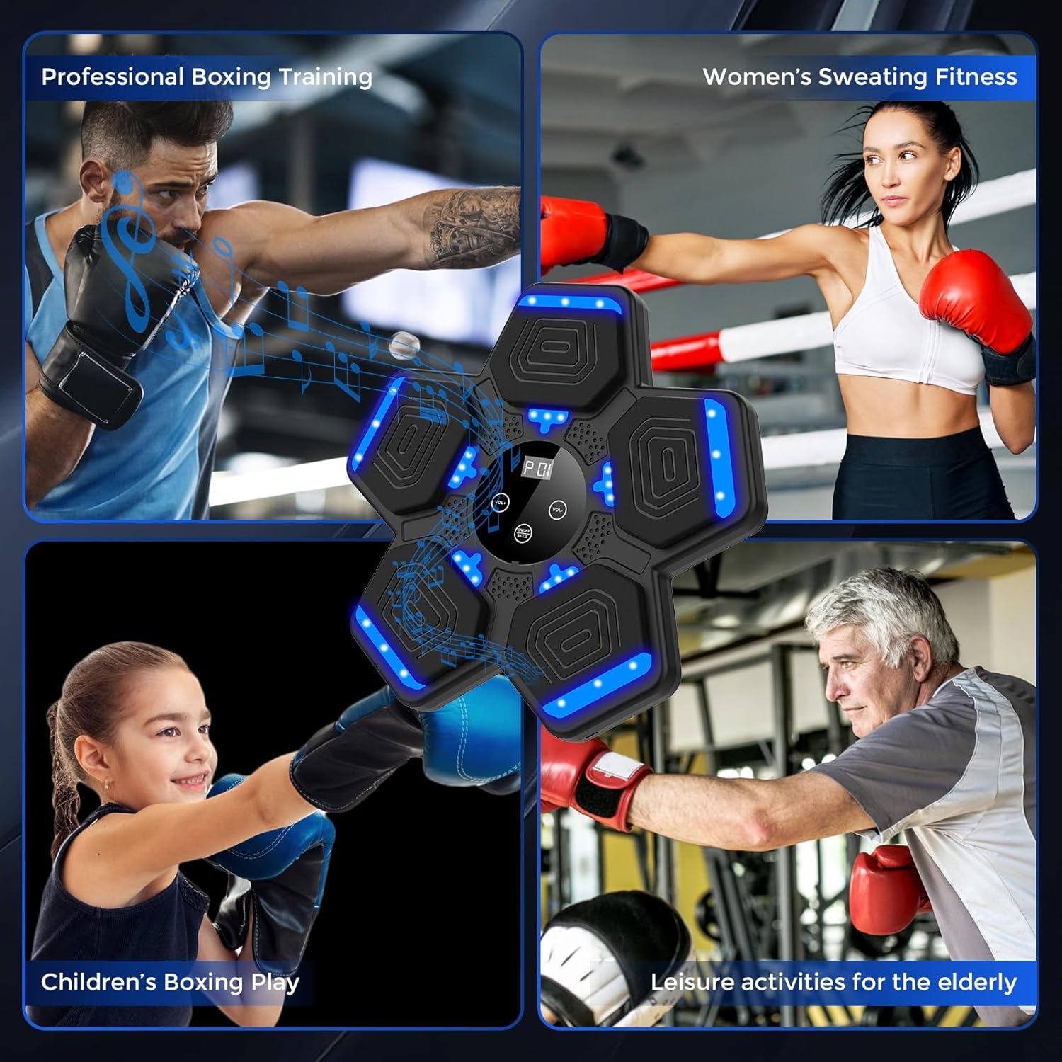 Smart Bluetooth Music Boxing Machine with Gloves