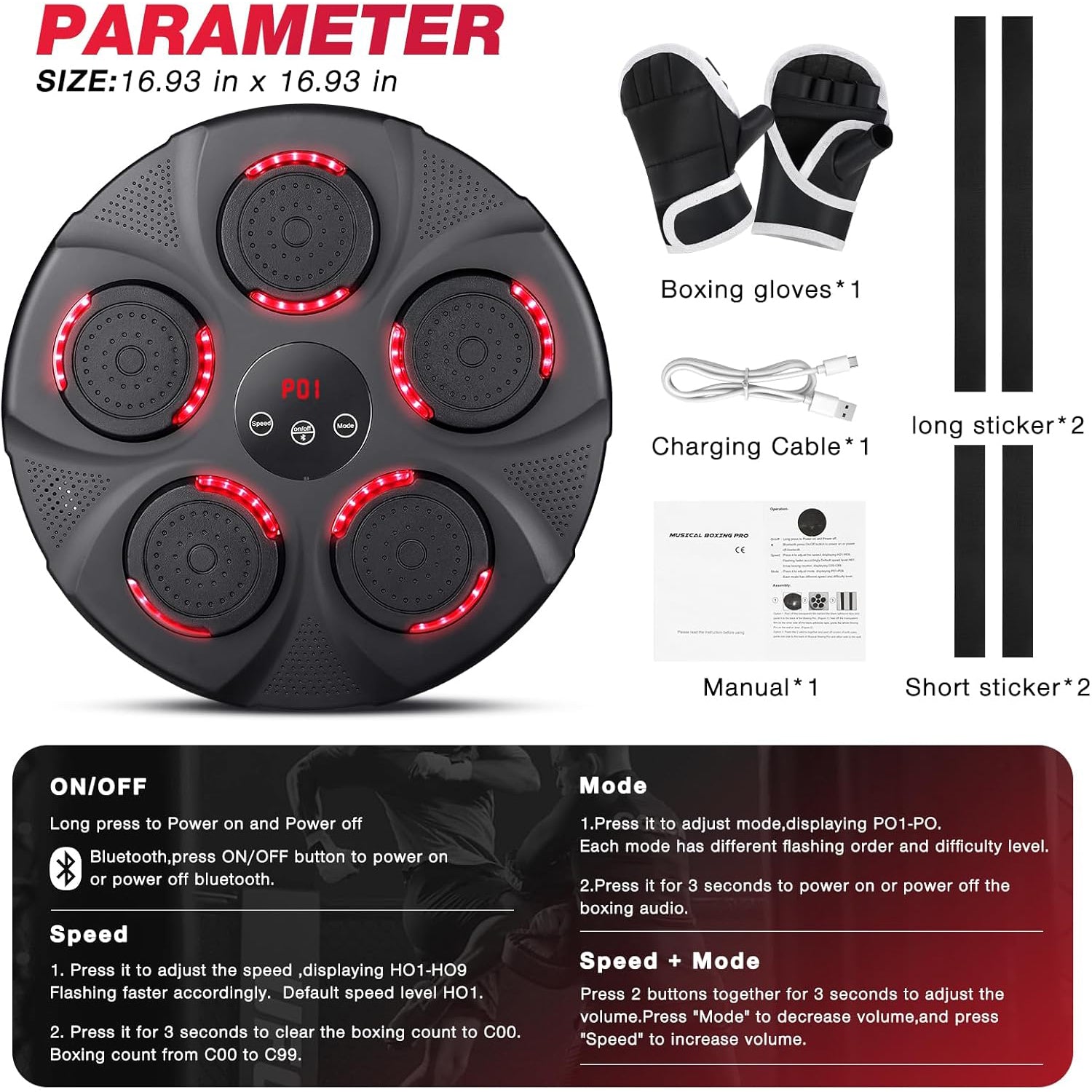 Music Boxing Machine with Boxing Gloves
