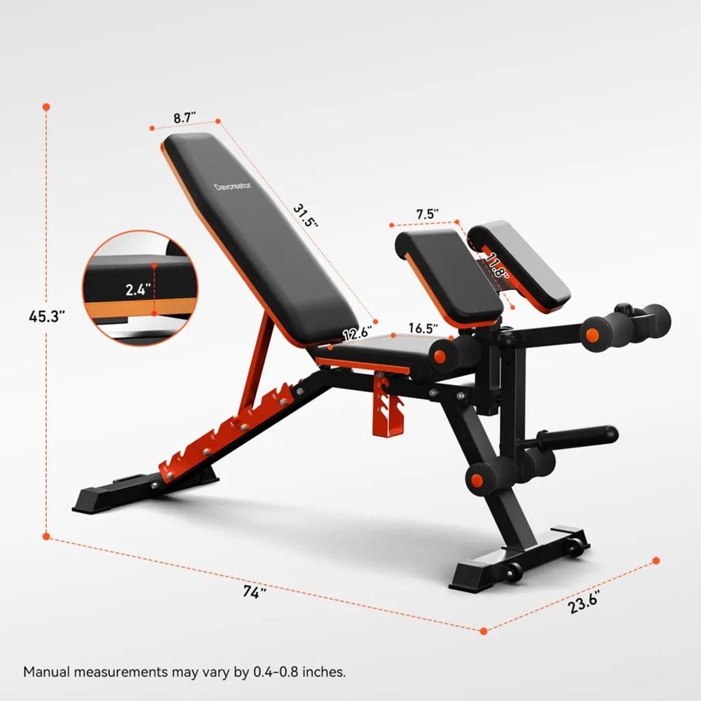 Adjustable Preacher Curl Weight Bench