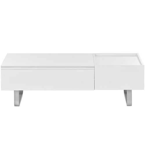 Multi-functional Coffee Table with Lifted Tabletop, White