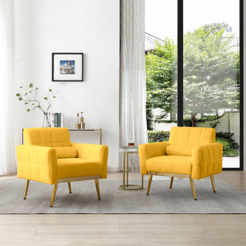 Modern Comfy Upholstered Reading Arm Chairs