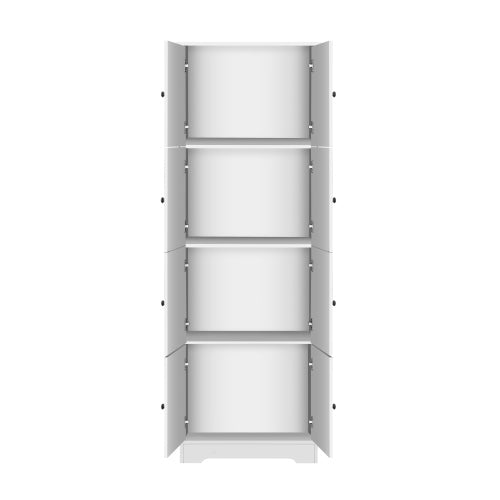 Tall Wall Storage Cabinet with 8 Doors and 4 Shelves