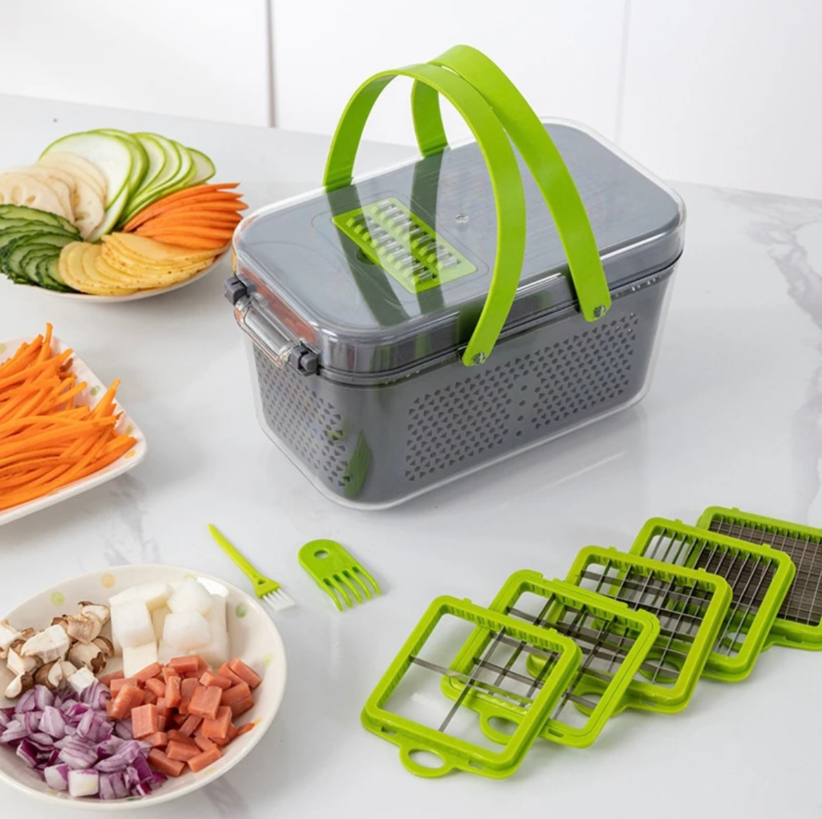 Multi Kitchen Vegetable Chopper with Container 22-in-1