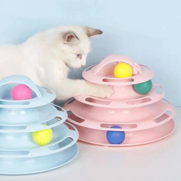 4 Levels Pet Cat Toy Training Amusement Plate