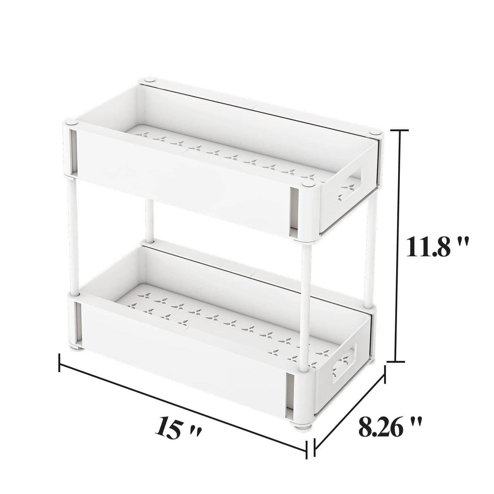 2-layer drawer cabinet storage unit