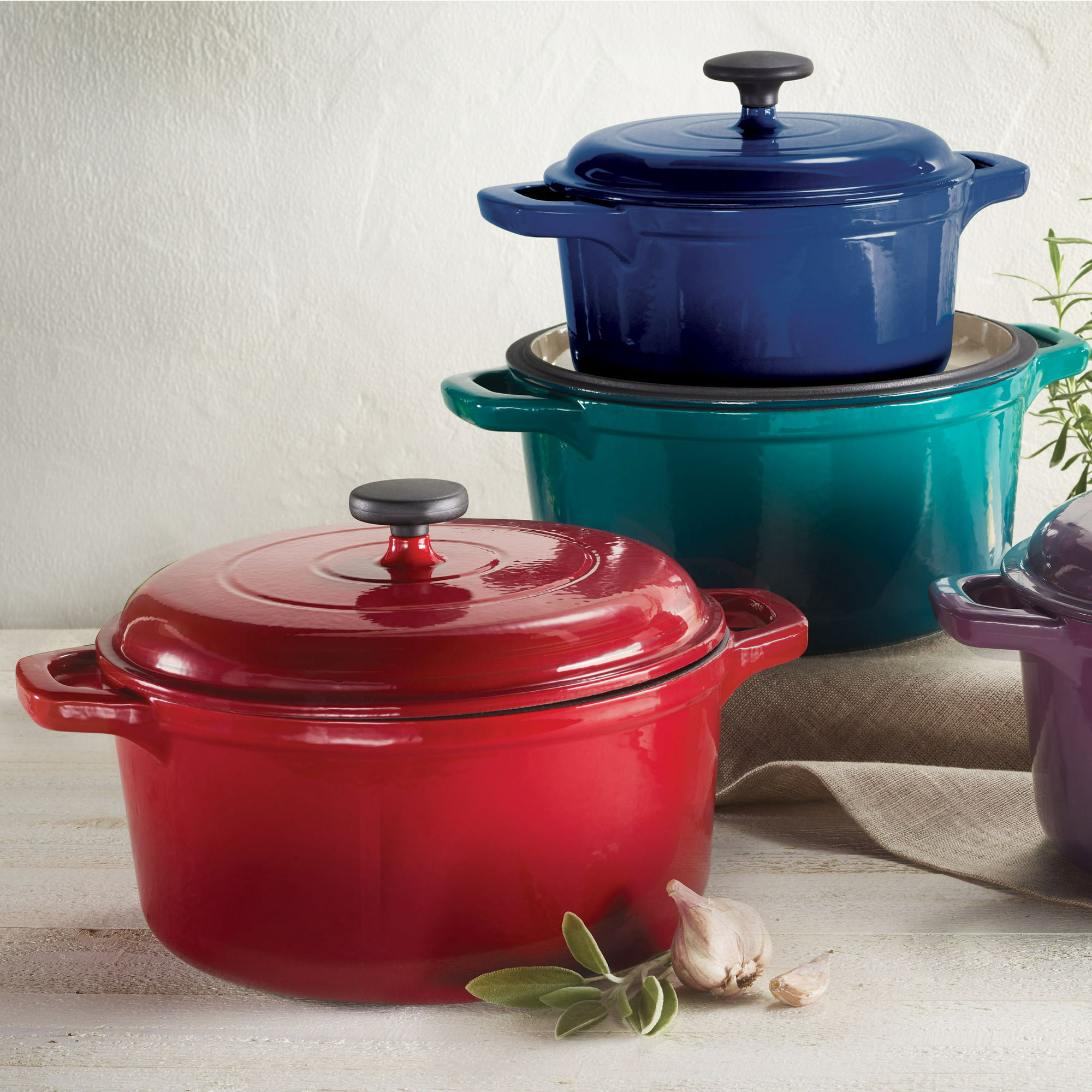 Enameled Cast Iron 6.5 Quart Round Dutch Oven