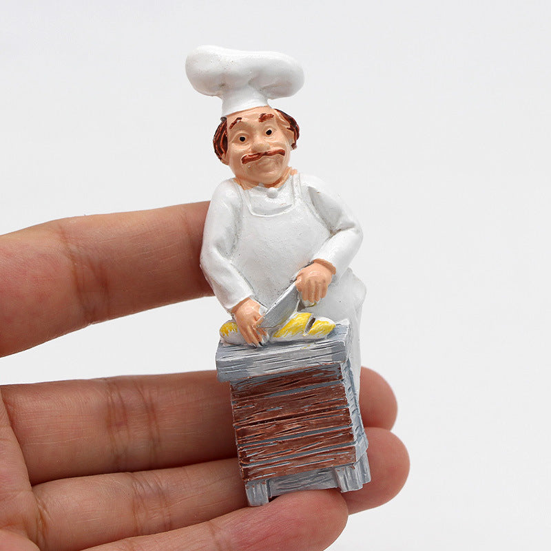 6pcs Cute Cartoon Chef Refrigerator Magnets