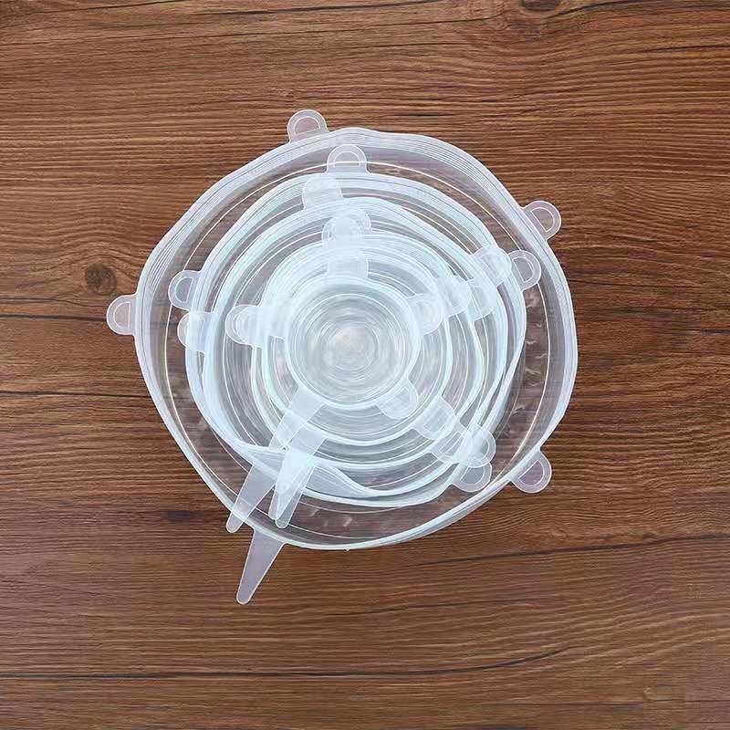 6Pcs Food Silicone Cover Fresh-keeping Dish Stretchy Lid Cap