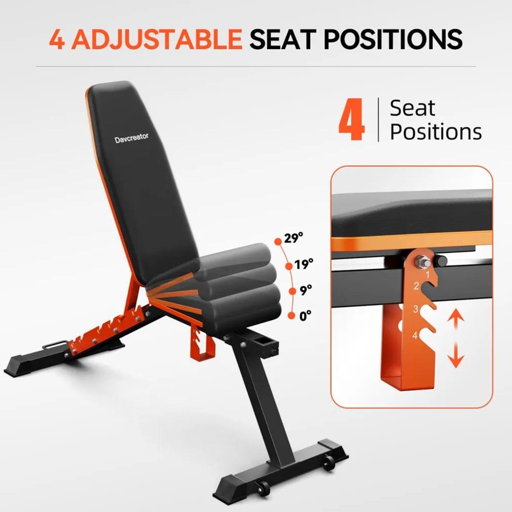 Adjustable Preacher Curl Weight Bench