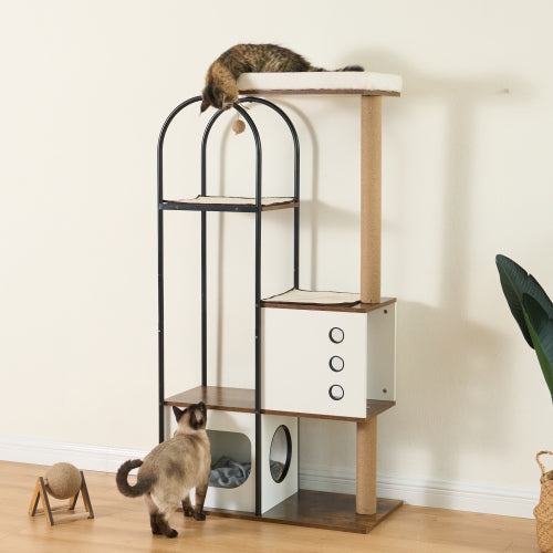 Cat Tree Condo with Scratching Pads