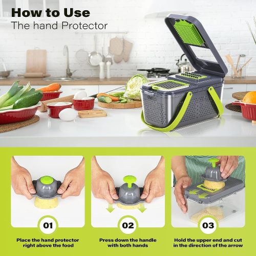 Multi Kitchen Vegetable Chopper with Container 22-in-1