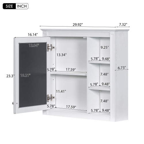 30'' x 28'' Wall Mounted Bathroom Storage Cabinet